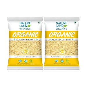 natureland organics chana besan 500 gm pack of 2