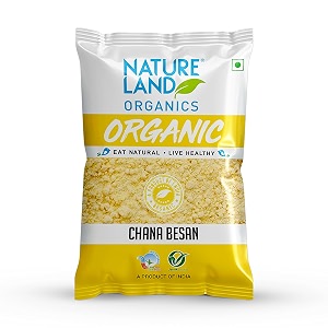 natureland organics chana besan 500 gm