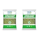 Natureland Organics Moong Sabut/Whole Daal 1 Kg - Organic Healthy Pulses (Pack of 2)