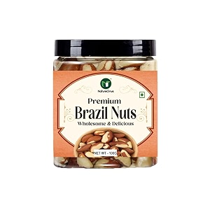 natureonus brazil nuts 100g premium  rich in selenium and antioxidant rich  superfood  have 1 daily grade a  nuts premium jumbo size imported 100gms