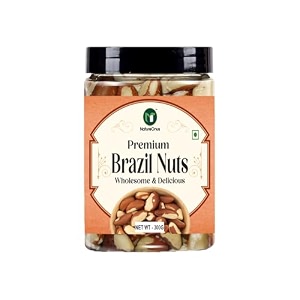 natureonus brazil nuts 250g premium natural  rich in selenium and antioxidant rich  superfood  have 1 daily grade a  nuts premium jumbo size imported 250gms