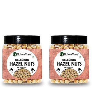 natureonus premium hazelnuts 100gms- pack of 2  healthy amp delicious hazel nuts for eating raw amp dehulled for making chocolate spread healthy amp tasty dry fruits