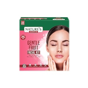natures essence gentle fruit facial kit  for nourished radiant amp dewy fresh skin goodness of fruit extracts amp vitamin e  100 dermatologically tested  suitable for all skin types  60gm  50ml