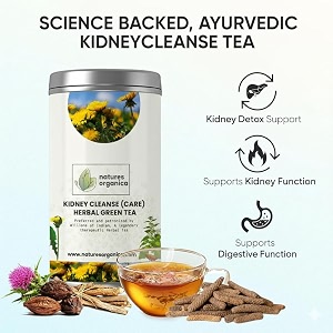 natures organica kidney cleanser care tea with dandelion root milk thistle seedsnettle leaves cinnamon licorice lemongrass  anti inflammatory and anti oxidant rich herbal tea