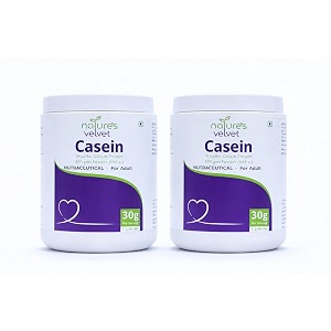 natures velvet lifecare 100 casein protein vegetarian and natural 300 gms - pack of 2
