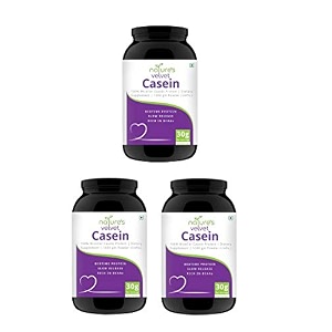 natures velvet lifecare 100 casein protein vegetarian and natural 1000 gms - pack of 3