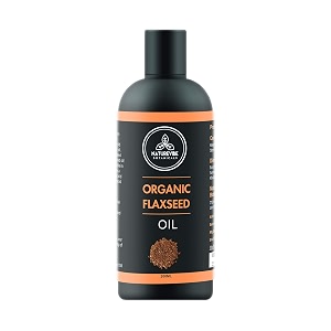 naturevibe botanicals organic flax seed oil - 200ml high in omega 3-6-9