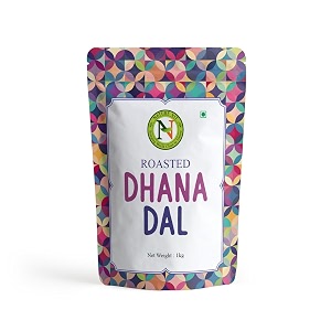 naturevit roasted dhana dal 1 kg  premium roasted coriander seeds  traditional mouth freshener amp digestive  crunchy amp aromatic snack
