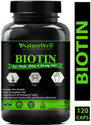 Naturewell Biotin Maximum Strength for Hair Skin & Nails-10000 mcg Premium (120N) (120 No)