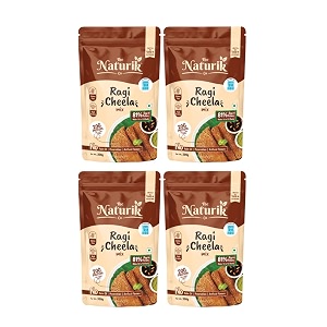 the naturik co ragi chilla mix 200 gm pack of 4 instant ready-to-cook cheela amp dosa mix with 81 ragi amp pulses high-protein healthy breakfast option for kids amp family  as seen on shark tank