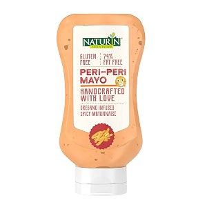 naturin peri peri mayo  hot amp sweet eggless mayonnaise  100 vegetarian spicy indian dip amp spread  flavourful sauce for snacks burgers sandwiches amp more  290g jar