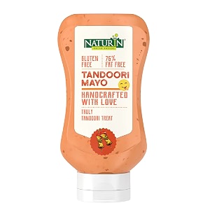 naturin tandoori mayonnaise  spicy creamy amp tasty  100 vegetarian amp eggless  natural amp organic ingredients  perfect dip for sandwiches wraps burgers amp snacks 290g
