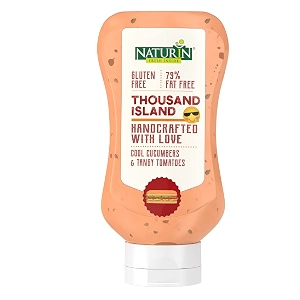 naturin thousand island dressing mayo - real creamy and thick tid mayonnaise made with real cucumbers tomatoes - mixed with indian spices amp herbs -delicious dip sauce 290gm
