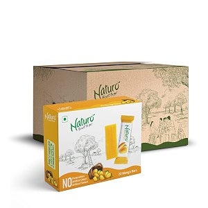 naturo fruit bar - mango bars multipack 7 gram x 20 pack of 8