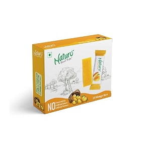 naturo fruit bars - mango bar multipack 7 gram x 20 pack of 2