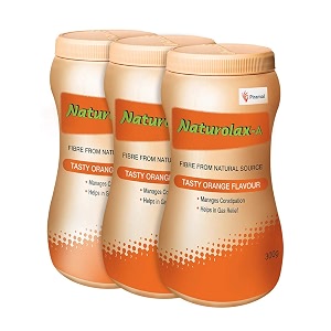 naturolax-a isabgol powder 300g - pack of 3 psyllium husk powder  non-habit forming isabgol - ayurvedic formula fiber supplements for digestion effectively relieves constipationorange flavoured