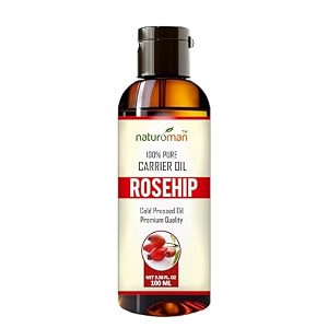 naturoman cold pressed rosehip seed carrier oil suitable for all skin types 100 pure amp natural for skin lightening pigmentation stretch marks acne scars wrinkles 200ml