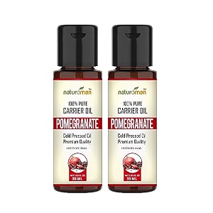 naturoman undiluted pomegranate seed carrier oil  suitable for all skin types  100 pure amp natural  for skin hair face body amp nails  pack of 2  30 ml each