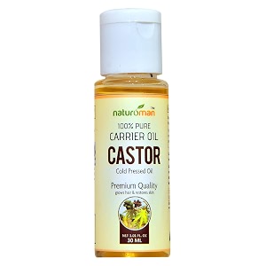 naturoman 100 pure natural cold pressed castor carrier oil for hair 30 ml