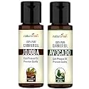 Naturoman Jojoba &amp; Avocado Carrier Oils | Combo Pack of 2 | 30 ml x 2 | For Skin, Hair, Face &amp; Body | Natural &amp; Pure | Suitable for All Skin Types | Multipurpose | 60 ml