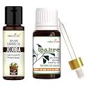 Naturoman Jojoba &amp; TeaTree Carrier Oils | Combo Pack of 2 | 30 ml &amp; 15 ml | For Skin, Hair, Face &amp; Body | Natural &amp; Pure | Suitable for All Skin Types | Multipurpose | 45 ml