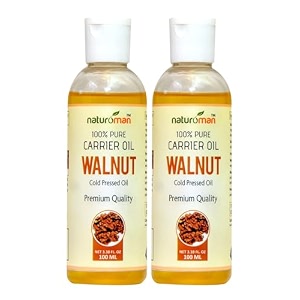 naturoman walnutakhrot carrier oil  suitable for all skin types  100 pure amp natural  cold pressed  for skin hair face body amp massage  pack of 1  200 ml