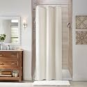 Naturoom Linen Shower Curtain 36x72 Inch for Bathroom Beige 1 Panel