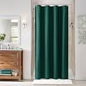 Naturoom Linen Shower Curtain 42x72 Inch for Bathroom Dark Green 1 Panel