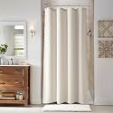 Naturoom Linen Shower Curtain 42x72 Inch for Bathroom Apricot 1 Panel