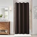 Naturoom Linen Shower Curtain 42x72 Inch for Bathroom Chocolate Brown