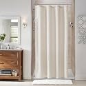 Naturoom Linen Shower Curtain 48x72 Inch for Bathroom Oatmeal 1 Panel
