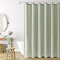 Naturoom Linen Shower Curtain 72 Inch Long for Bathroom Mist Sage 1 Panel