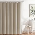 Naturoom Linen Shower Curtain 78 Inch Long for Bathroom Cobblestone 1 Panel