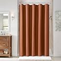 Naturoom Linen Shower Curtain 54x78 Inch for Bathroom Terracotta 1 Panel