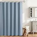 Naturoom Linen Shower Curtain 78 Inch Long for Bathroom Stone Blue