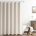 Naturoom Linen Shower Curtain 78 Inch Long for Bathroom Apricot 1 Panel