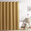 Naturoom Linen Shower Curtain 96 Inch Long for Bathroom Gold 1 Panel