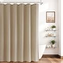 Naturoom Linen Shower Curtain 96 Inch Long for Bathroom Eggshell Beige