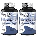 Naturyz Imported Icelandic Cod Liver Oil Capsules With Natural Omega 3,Rich In Vitamin D &amp; A,Mercury Free,Immunity,Skin,Eye,Muscle &amp; Joint Health (200 Softgels Pack Of 2),2 Count