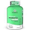 NATURYZ Triple Strength Probiotic 50 Billion CFU with Highest Pre-Probiotic 600 Mg | Chicory Root | 22 Nutrients for Gut Health | 24/7 Digestion | Supports in Occasional Constipation, Diarrhea, Gas &amp; Bloating for Women &a