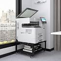 Natwind 2 Tier Laser Printer Stand, 24''x24'' Large Printer Table, Black