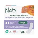 Naty Daily Panty Liners for Women, Large, Wrapped, 28 Count