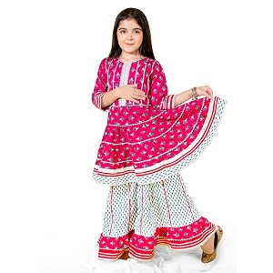 Naughty Ninos Girls Kurta Sharara Set