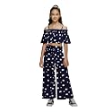 Naughty Ninos Girls Rayon Stars Printed Kurta