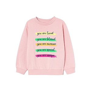 Naughty Ninos Girls Pink Printed Sweatshirt NN00155TST