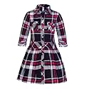 Naughty Nios Girls Shirt Dress NN00382DRS Red