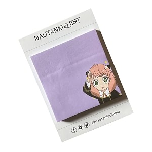nautankishaala anya forger - spyxfamily sticky notes  self adhesive  notes reminders study school and organizing purple 1 pc