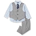 Nautica Baby Boys 4-piece Suit Set with Dress Shirt, Vest, Pants, and Tie