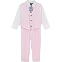 Nautica Baby Boys 4-piece Suit Set with Dress Shirt, Vest, Pants, and Tie