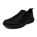 Nautica Black Non Slip Slip On/Lace-Up Work Shoes, Safety Water Resistant Chef Kitchen Trabajo Zapatos Restaurant or Food Service Sneakers - Comfortable and Lightweight for Men and Women